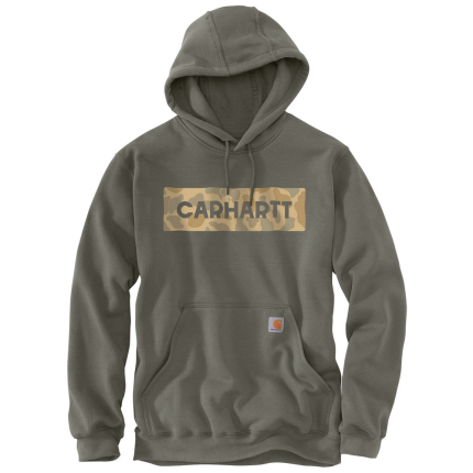 Loose Fit Midweight Camo Logo Graphic Sweatshirt - DOV-Dusty Olive | Carhartt 106854