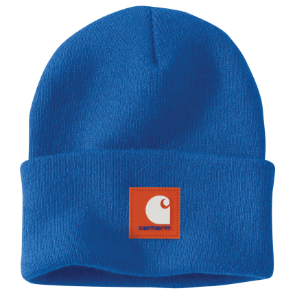 Knit Rubber Patch Beanie - HG8-Beacon Blue | Carhartt 106920