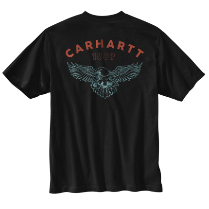 Relaxed Fit Lightweight Short-Sleeve Eagle Graphic T-Shirt - N04-Black | Carhartt 107211