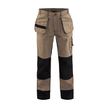 HEAVY WORKER PANTS - 2399-Khaki Black | Blaklader 16801380