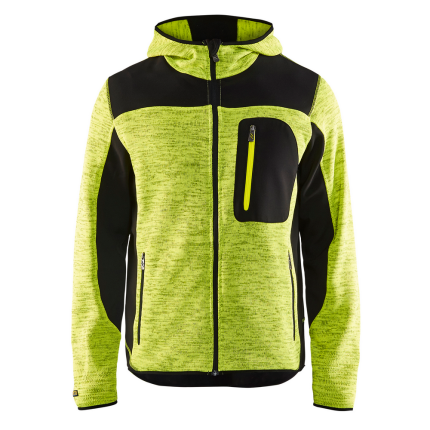 KNITTED ZIP FRONT JACKET - 3399-Yellow Black | Blaklader 49402117