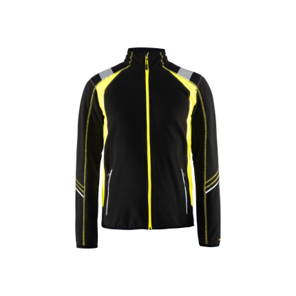 MICRO FLEECE VISIBLE JACKET - 9933-Black/Hi-Vis Yellow | Blaklader 49941010