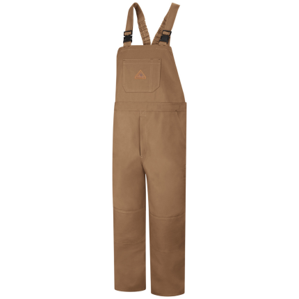 HEAVYWEIGHT UNLINED FR COMFORTOUCH BIB OVERALL - BD-Brown Duck | Bulwark BLF8