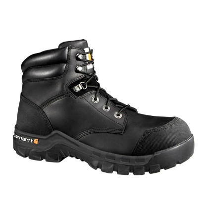 RUGGED FLEX 6-INCH BLACK COMPOSITE TOE BOOT - BLK-Black Oil Tanned | Carhartt CMF6371
