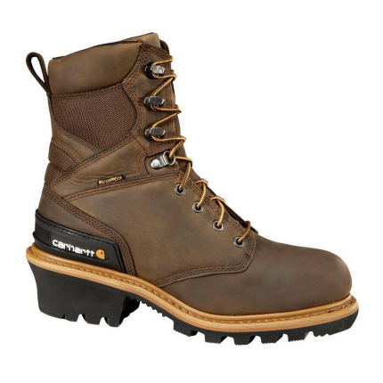 INSULATED 8-INCH SAFETY TOE LOGGER - BRN-Crazy Horse Brown Oil Tanned | Carhartt CML8369