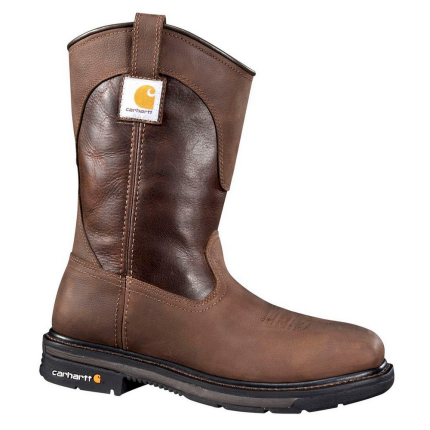 WELLINGTON 11-INCH SQUARE STEEL TOE BOOT - BRN-Brown/Dk Brown Lthr | Carhartt CMP1218