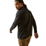 Rebar Gridwork 1/4 Zip Baselayer - 001-Black | Ariat 10046513