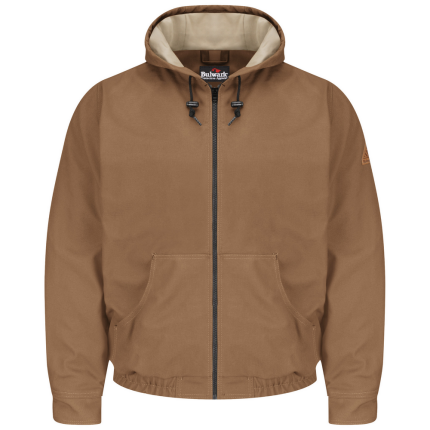 HEAVYWEIGHT BROWN DUCK FR HOODED JACKET - BD-Brown Duck | Bulwark JLH4