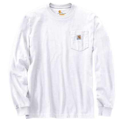 Loose Fit Heavyweight Long-Sleeve Pocket T-Shirt - WHT-White | Carhartt K126