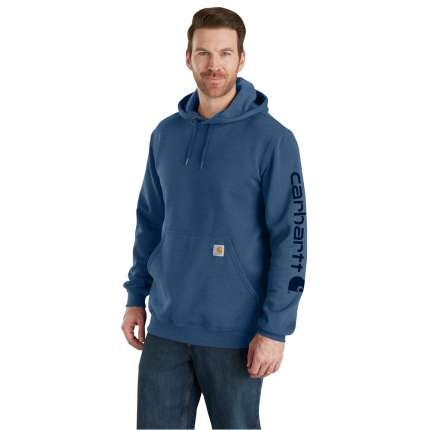 Loose Fit Midweight Logo Sleeve Graphic Sweatshirt - HL3-Deep Ocean Heather | Carhartt K288
