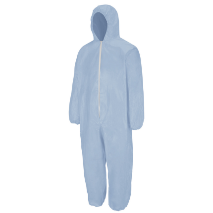 FR/CP DISPOSABLE HOODED COVERALL - SB-Sky Blue | Bulwark KDE4