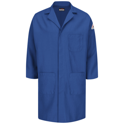 NOMEX FR CONCEALED SNAP-FRONT LAB COAT - RB-Royal Blue | Bulwark KNL6