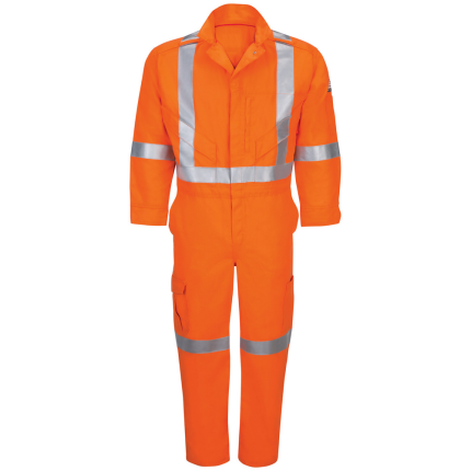 IQ SERIES PREMIUM FR COVERALL WITH REFLECTIVE STRIPING - OR-Orange | Bulwark QC12