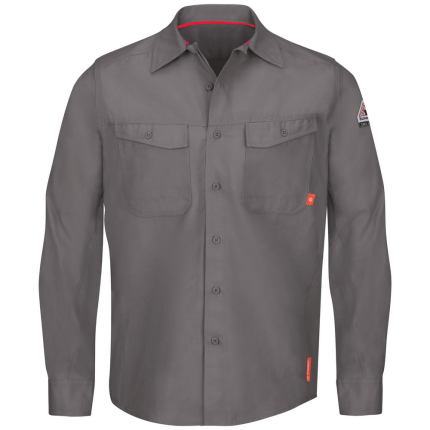 IQ SERIES FR ENDURANCE COLLECTION WORK SHIRT - GY-Grey | Bulwark QS40