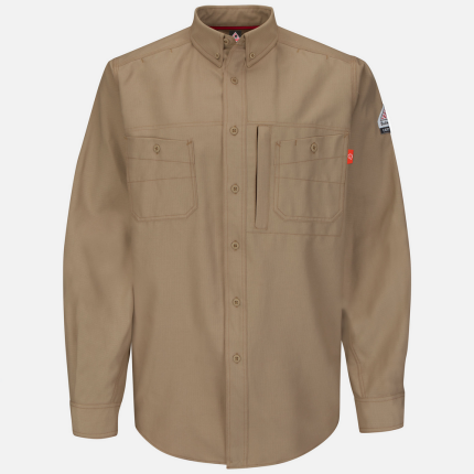 FR IQ SERIES ENDURANCE COLLECTION UNIFORM SHIRT - KH-Khaki | Bulwark QS42