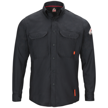 IQ SERIES FR LIGHTWEIGHT COMFORT WOVEN LONG SLEEVE SHIRT - NV-Navy | Bulwark QS50