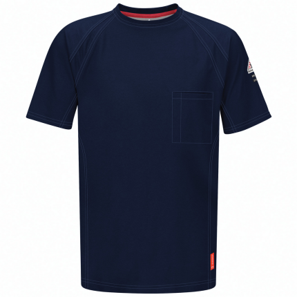 FR IQ SERIES COMFORT KNIT SHORT SLEEVE T-SHIRT - DB-Dark Blue | Bulwark QT30