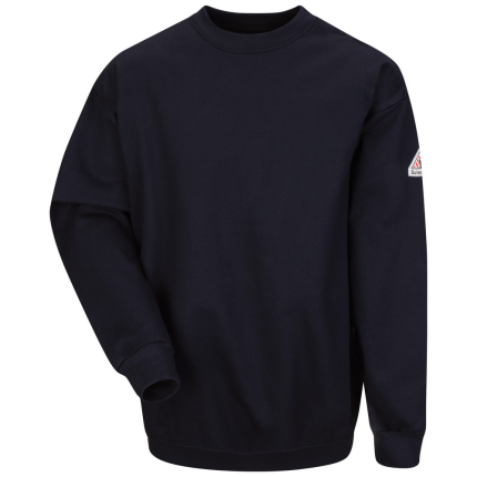 MIDWEIGHT FR CREWNECK PULLOVER SWEATSHIRT - NV-Navy | Bulwark SEC2