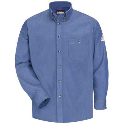 FR DENIM DRESS SHIRT - LD-Light Blue Denim | Bulwark SEG2