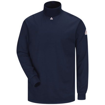 LONG SLEEVE FR MOCK NECK TURTLENECK - NV-Navy | Bulwark SEK2