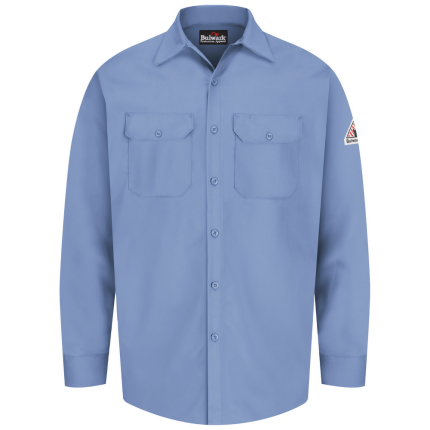 MIDWEIGHT EXCEL FR WORK SHIRT - LB-Light Blue | Bulwark SEW2