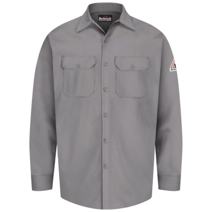 MIDWEIGHT EXCEL FR WORK SHIRT - SY-Silver Grey | Bulwark SEW2