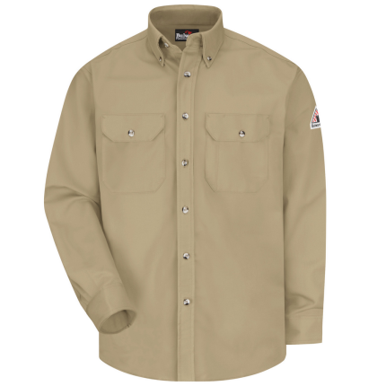 FR MIDWEIGHT DRESS UNIFORM SHIRT - KH-Khaki | Bulwark SLU2