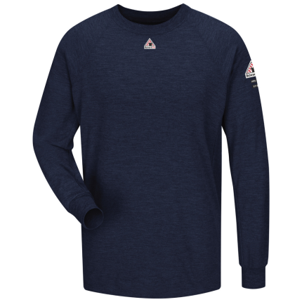 FR LONG SLEEVE COOLTOUCH PERFORMANCE T-SHIRT - NV-Navy | Bulwark SMT2