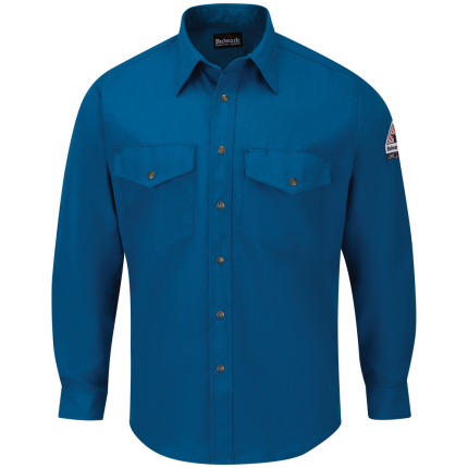 MIDWEIGHT FR NOMEX SNAP-FRONT SHIRT - RB-Royal Blue | Bulwark SNS6