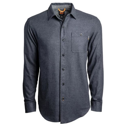 WOODFORT FLANNEL MIDWEIGHT WORK SHIRT - 440-Navy Heather | Timberland PRO TB0A1V65