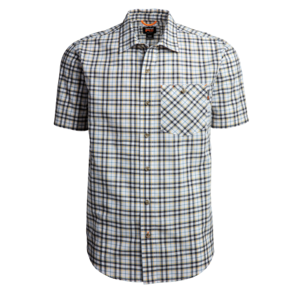PLOTLINE SHORT-SLEEVE WORK SHIRT (BIG/TALL) - X59-Dark Navy Frye Island Plaid | Timberland PRO TB0A1VDZ